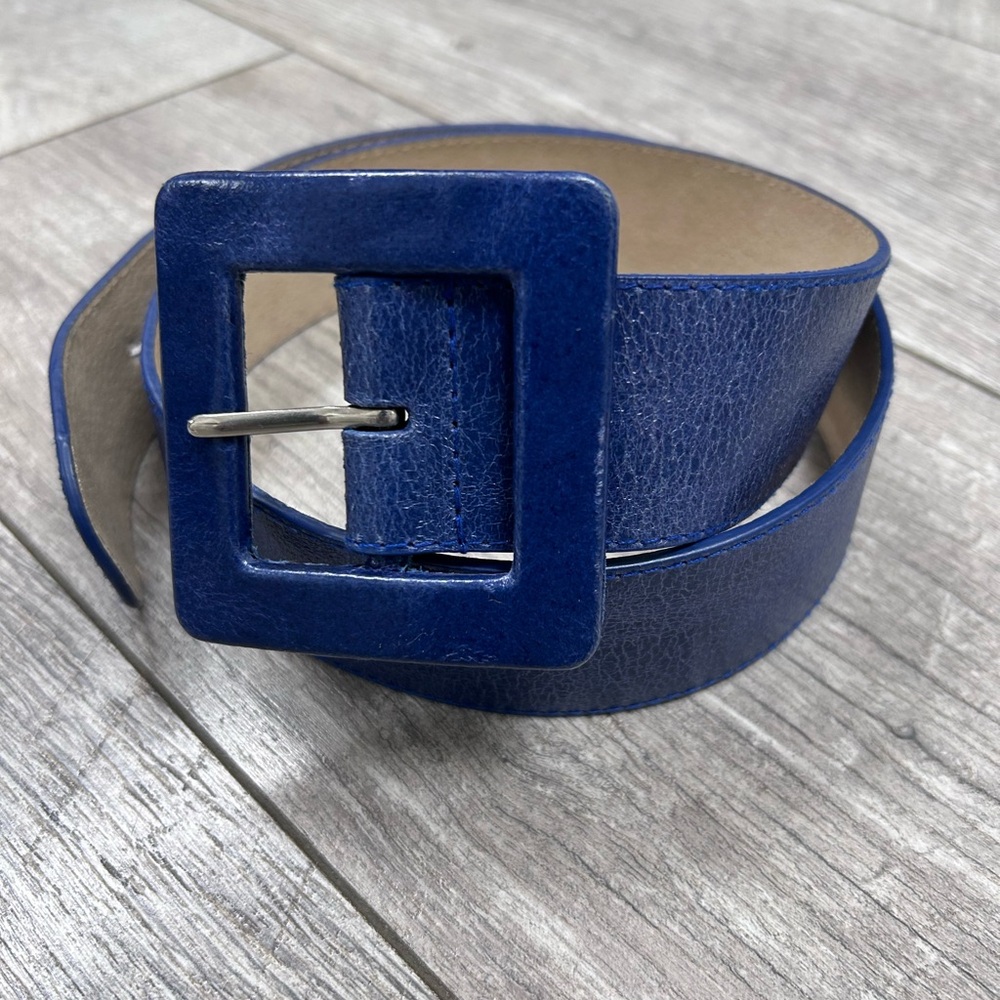 Belt - LEATHEROCK - women’s blue belt “S”